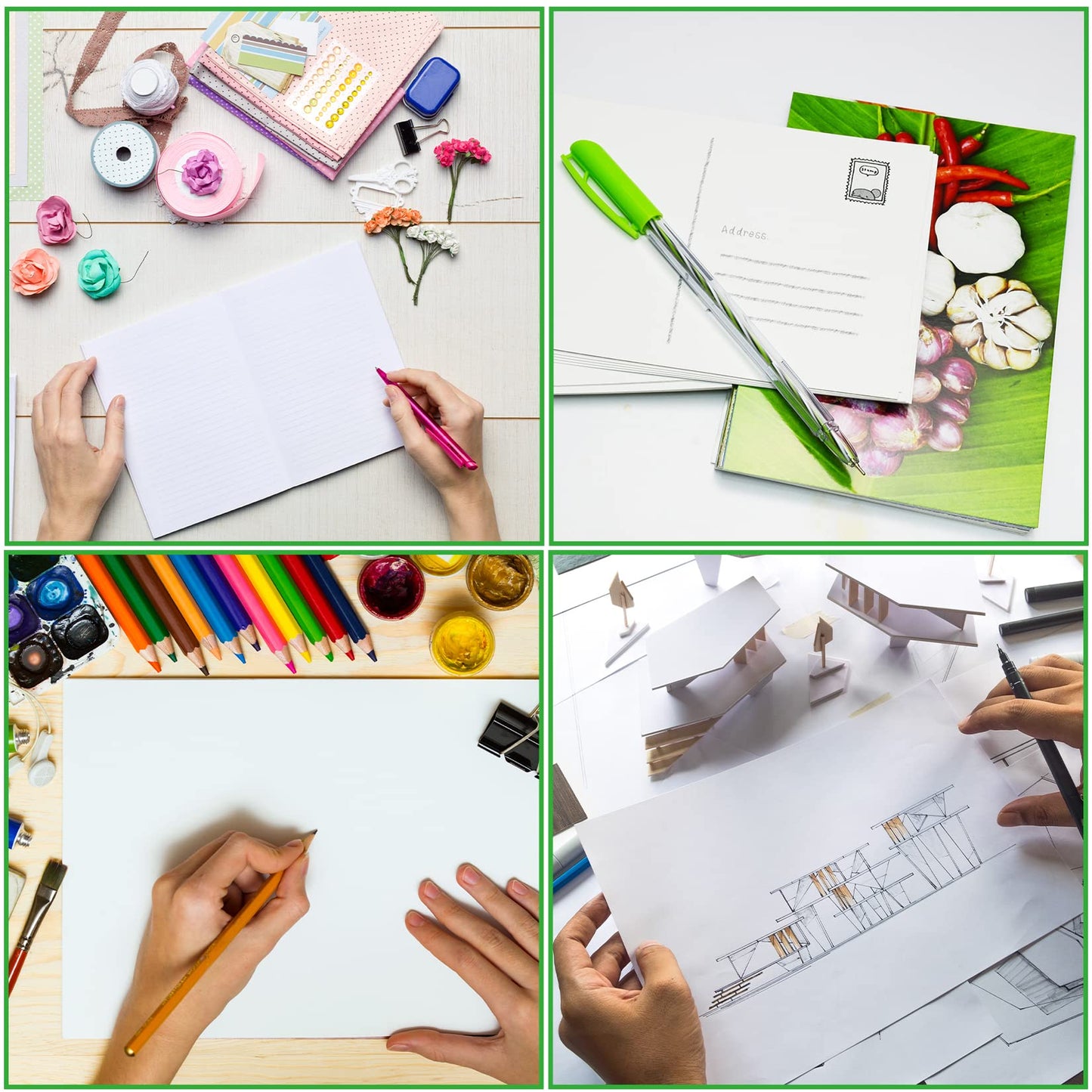 White Cardstock 8.5x11" 110 lb cover 100 Sheets Heavyweight Card Stock - Ideal Traditions