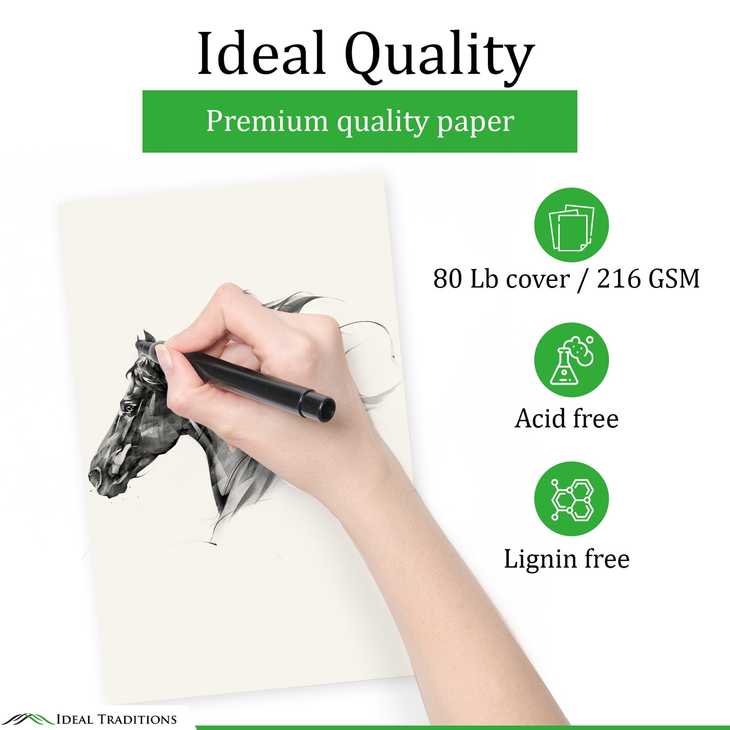 Cream Colored Cardstock 11x17" 80 lb cover 50 Sheets Heavyweight Card Stock - Ideal Traditions